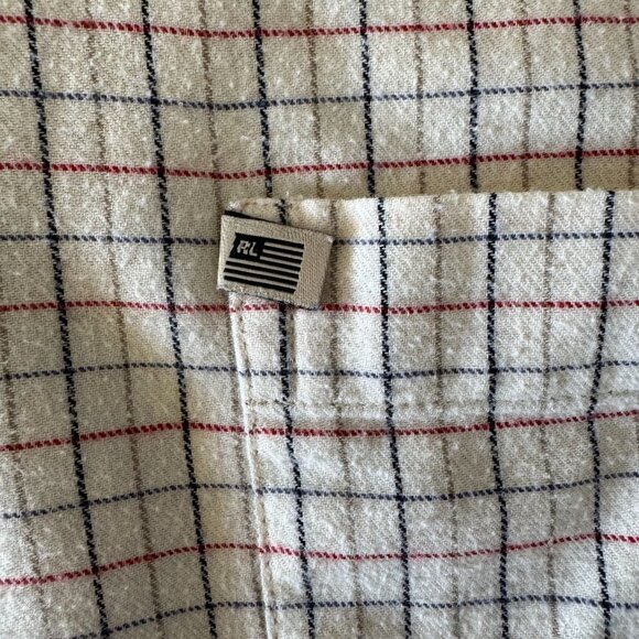 Ralph Lauren Vintage Plaid Flannel Shirt XL Cotton Button Down‎ Chest Pocket - Picture 5 of 7